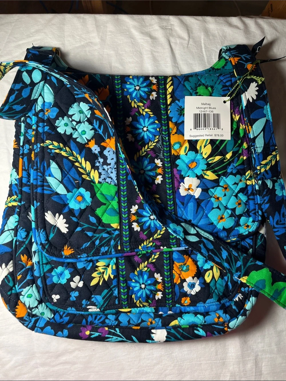 Vera Bradley NWT Mailbag in Midnight Blues pattern